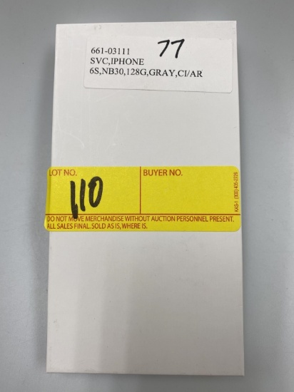 NEW IPHONE 6S, NB30, 128GB, GRAY, CI/AR, SVC