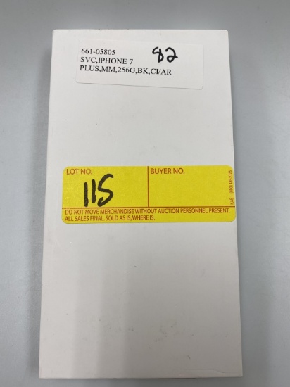 NEW IPHONE 7 PLUS, MM, 256G, BK, CI/AR, SVC