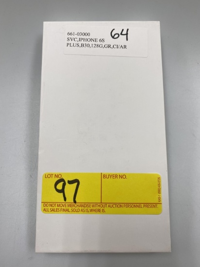 NEW IPHONE 6S PLUS, B30, 128G, GR, CI/AR, SVC