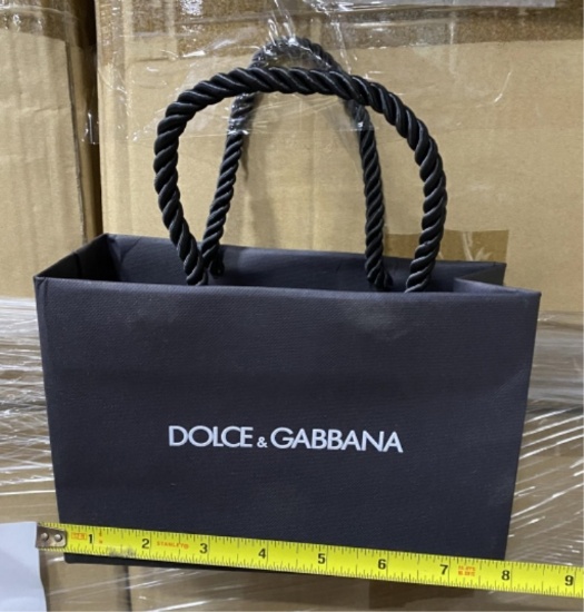 DOLCE & GABBANA GIFT BAGS, 8" X 3.5" X 5"