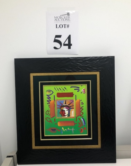 PETER MAX FRAMED ART "LIBERTY" 2007