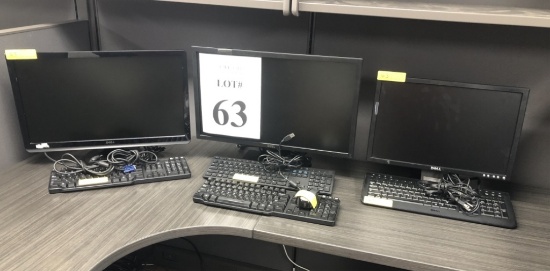 DELL MONITORS WITH (4) KB'S AND MOUSE