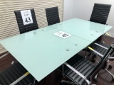GLASS TOP CONFERENCE TABLE