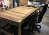 LOT ASSORTED WOOD SHIPPING TABLES