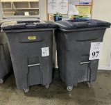 TOTER LARGE GARBAGE BINS ON CASTERS