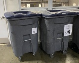 TOTER LARGE GARBAGE BINS ON CASTERS