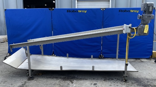 STAINLESS INCLINED WIREBELT CONVEYOR