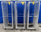 ALUMINUM TRAY CARTS ON CASTERS