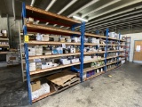 SECTIONS OF METAL SHELVING