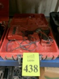 MILWAUKEE CORDLESS DRIVER WITH CASE AND CHARGER,