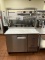 ATOSA PIZZA PREP TABLE REFRIGERATOR ON  CASTORS,