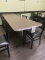 FORMICA TOPPED TABLES, THREE PEDESTAL