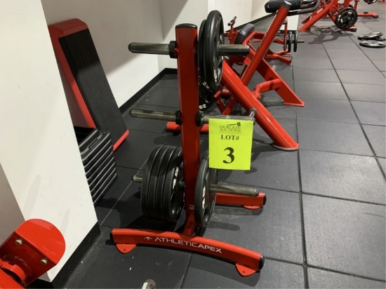 CYBEX WEIGHT PLATE TREE WITH (7) WEIGHT PLATES