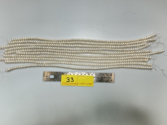LOT CONSISTING OF (10) PEARL STRANDS