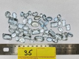 LOT CONSISTING OF LOOSE SKY BLUE TOPAZ