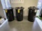 ALUMINUM TRASH RECEPTACLES (BLACK)