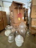 ASSORTED PLASTIC GLOBES AND LIGHT PARTS