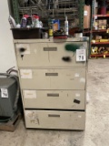 METAL LATERAL FILE CABINET WITH CONTENTS