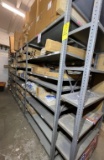 SECTIONS OF METAL SHELVING