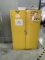 FIRE CABINET WITH CONTENTS OF ASSORTED SOLVENTS
