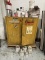FIRE CABINET INCLUDING ASSORTED PAINTS, SOLVENTS,