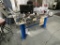CUSTOM-MADE L SHAPED DIAMOND PLATE DESK WITH