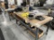 METAL TABLES WITH WOOD TOPS MEASURING