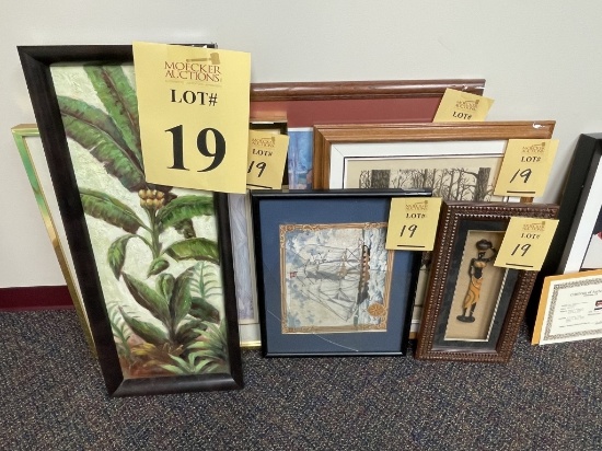 ASSORTED SIZED ART PIECES