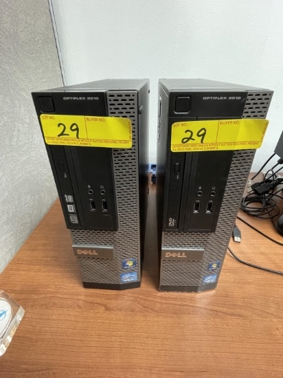 COMPUTER SYSTEMS: (2) DELL OPTIPLEX 3010