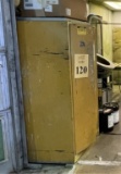 FIRE CABINET WITH CONTENTS OF ASSORTED SOLVENTS