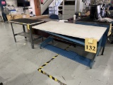 LOT CONSISTING OF (2) ASSORTED METAL WORK TABLES