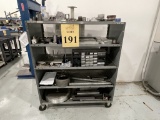 ROLLING CABINET WITH CONTENTS OF ASSORTED
