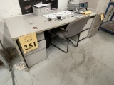LOT CONSISTING OF DESK WITH (2) FILE DRAWERS