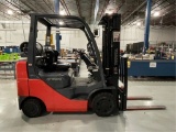 TOYOTA 3 STAGE PROPANE FORKLIFT MODEL 8FGCU25,