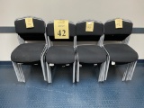 METAL FRAMED CHAIRS WITH FABRIC SEATS