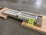 LOT CONSISTING OF: (2) PLASTIC FOLDING TABLES AND PLASTIC SHELVES