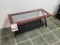 SMALL GLASS TOP COFFEE TABLE