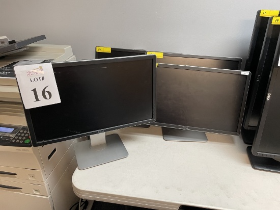 DELL 22" MONITORS WITH ADJUSTABLE HEIGHT STANDS