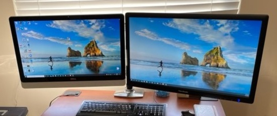 ERGOTRON LX 2 MONITOR SYSTEM, POLISHED ALUMINUM