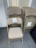 METAL FOLDING CHAIRS WITH CLOTH SEATS