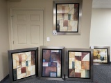 ABSTRACT FRAMED PRINTS IN SILVER FRAME