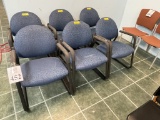 BLUE FABRIC CLIENT CHAIRS