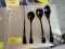 GLOSS BLACK FLATWARE PIECES CONSISTING OF
