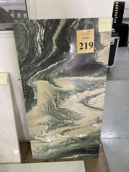 SLAB OF DECORATIVE STONE MEASURING