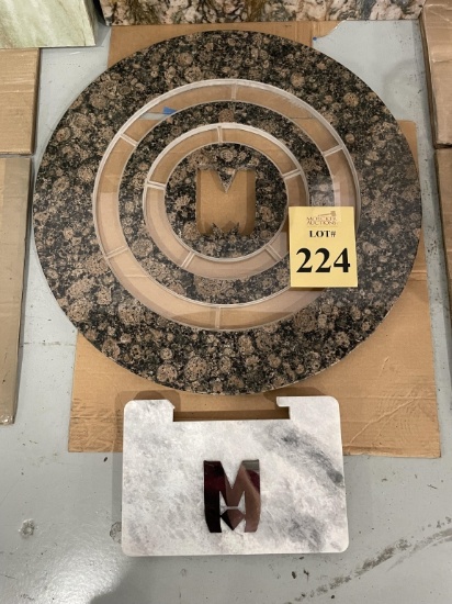 CUSTOM DESIGNED GRANITE TABLE TOP, 26" DIAMETER