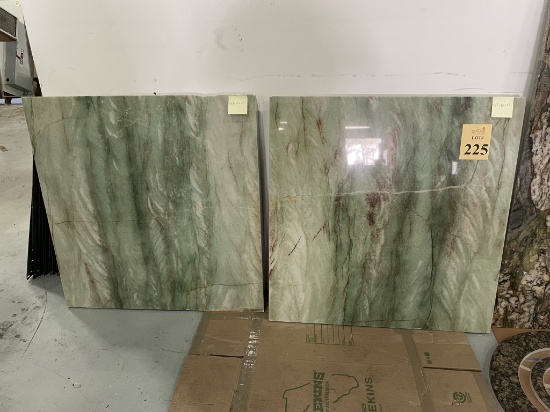 SLABS OF EXOTIC STONE, MEASURES 38" X 40" X 1