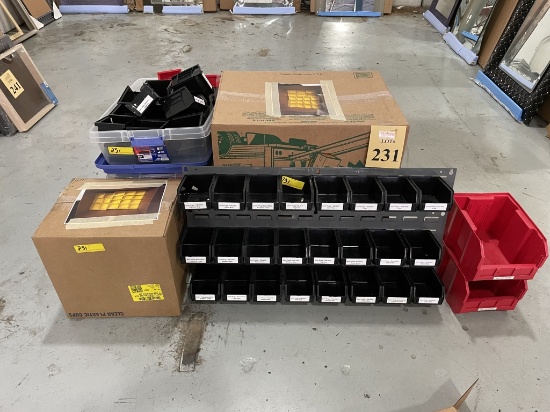 LOT CONSISTING OF WALL MOUNTABLE BIN SYSTEM