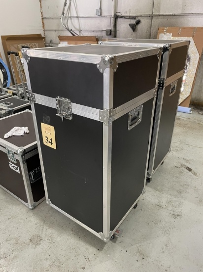 ROAD CASE, 21" X 21" X 40", ON WHEELS