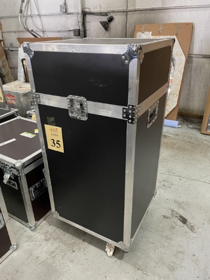 ROAD CASE, 21" X 21" X 40", ON WHEELS