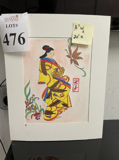 ASIAN ART WATERCOLOR ON PAPER